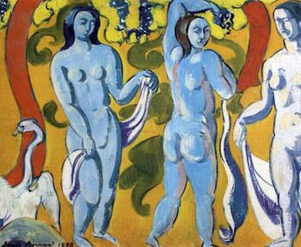 Baigneuses et cygne by Emile Bernard
