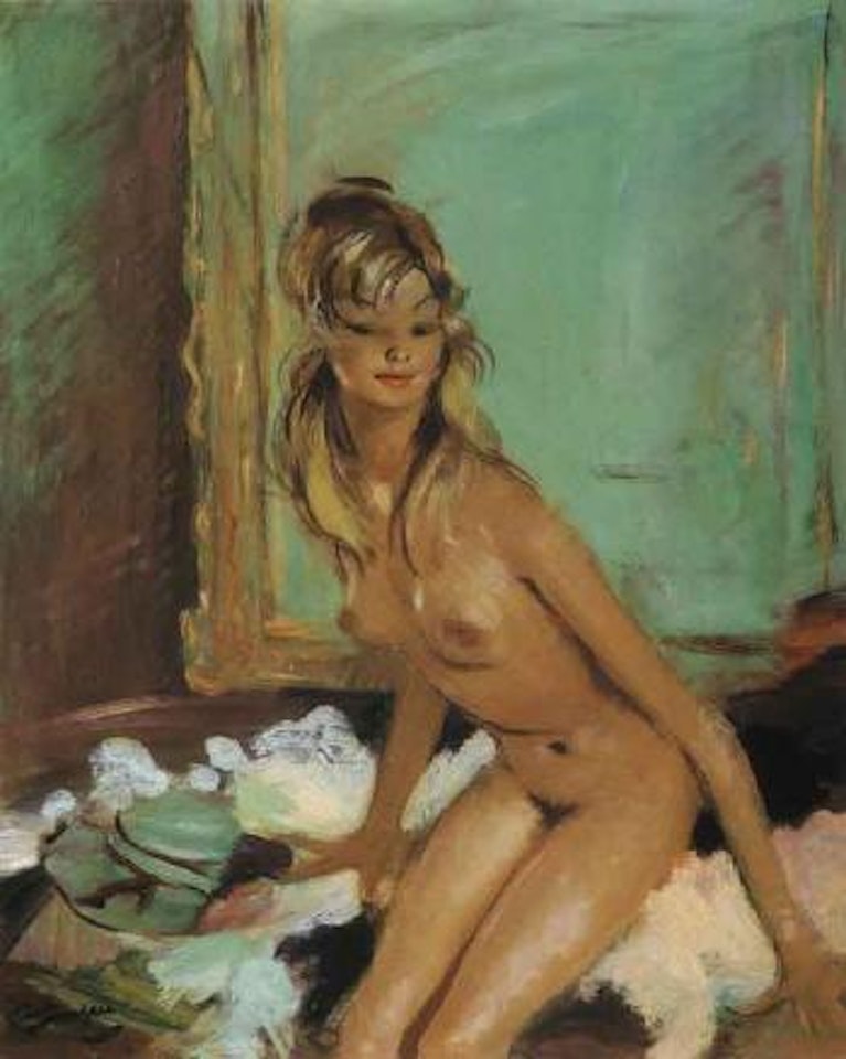 Nu assis by Jean Gabriel Domergue