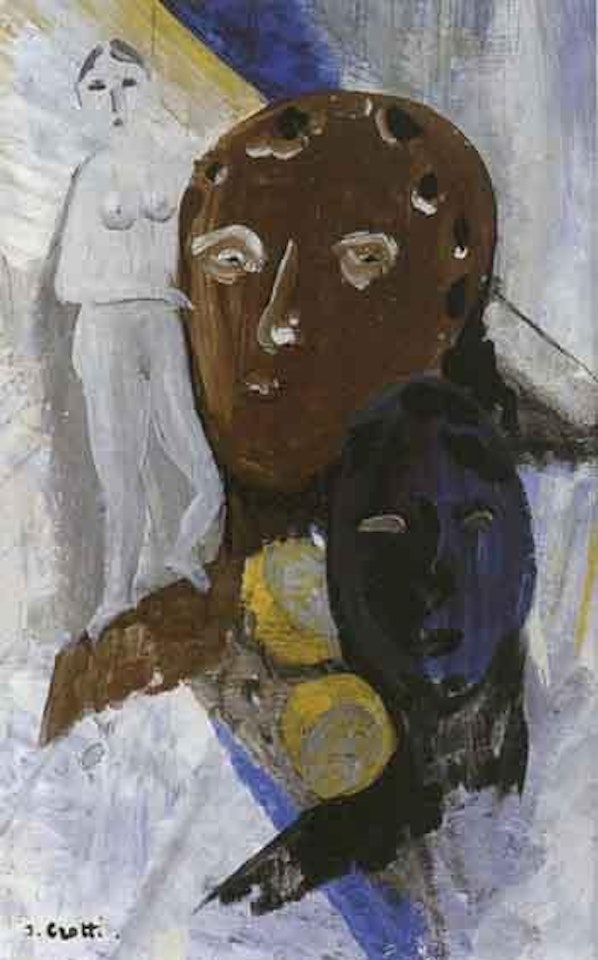 Portrait et masque by Jean Crotti