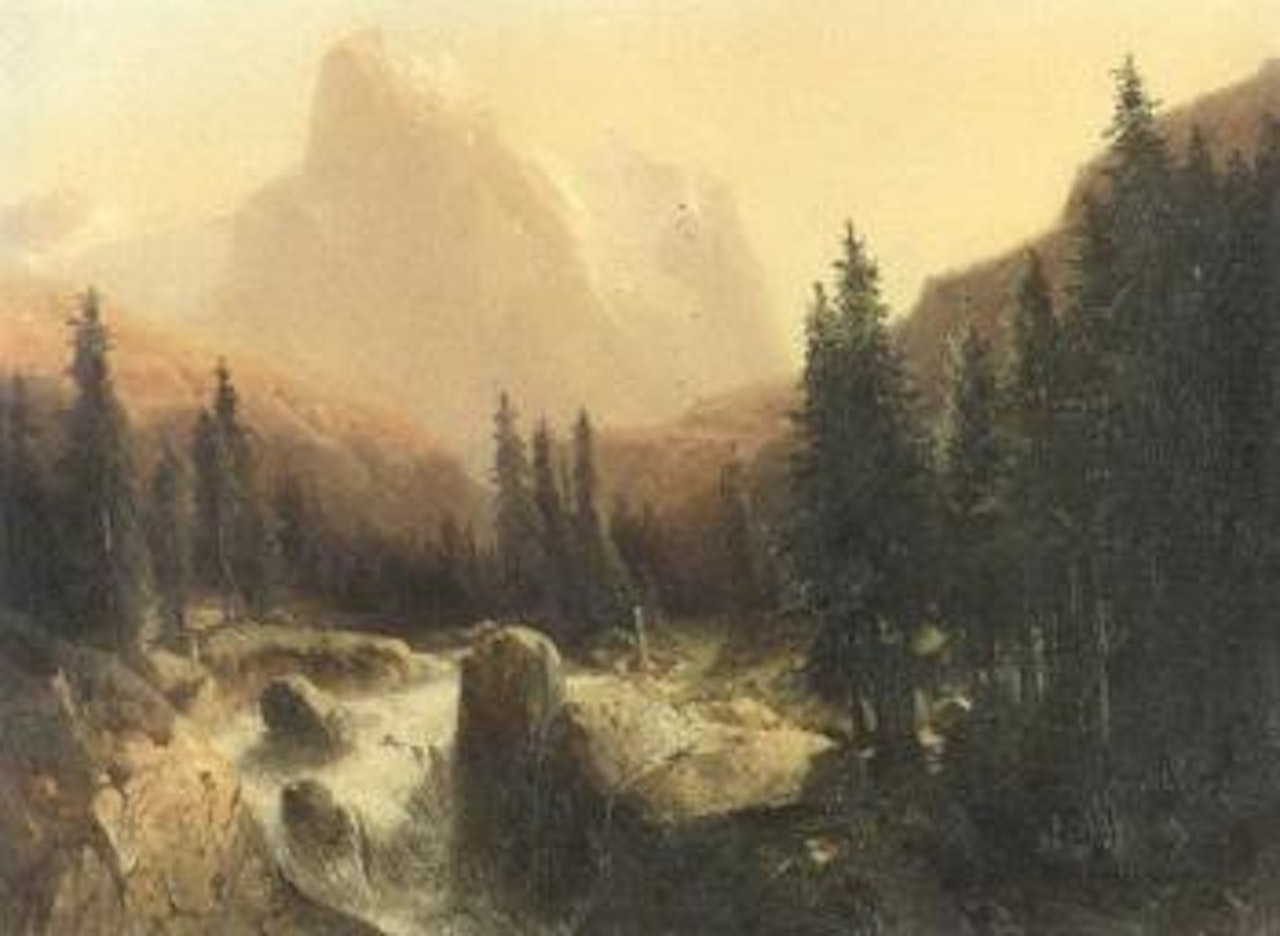 Rosenlaui with Wellhorn and Wetterhorn by Alexandre Calame