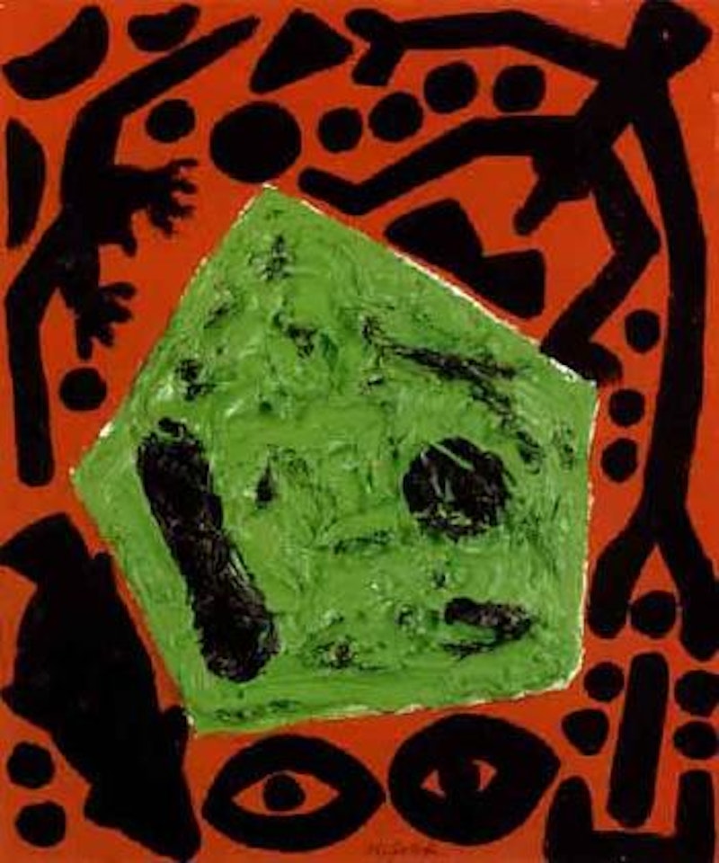 Pentagon emblem R by A.R. Penck