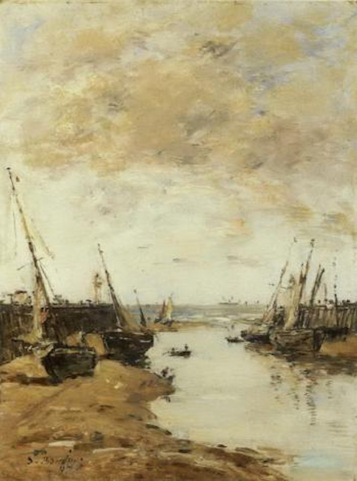 Trouville - Les Jetees - Maree Basse by Eugène Boudin