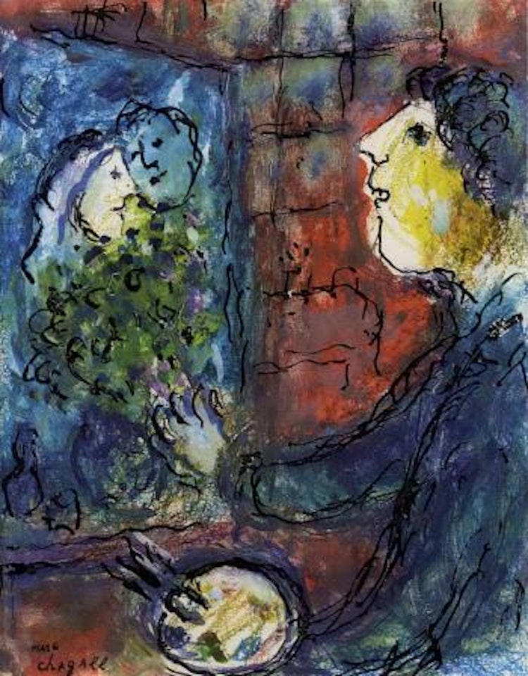 Peintre en bleu by Marc Chagall