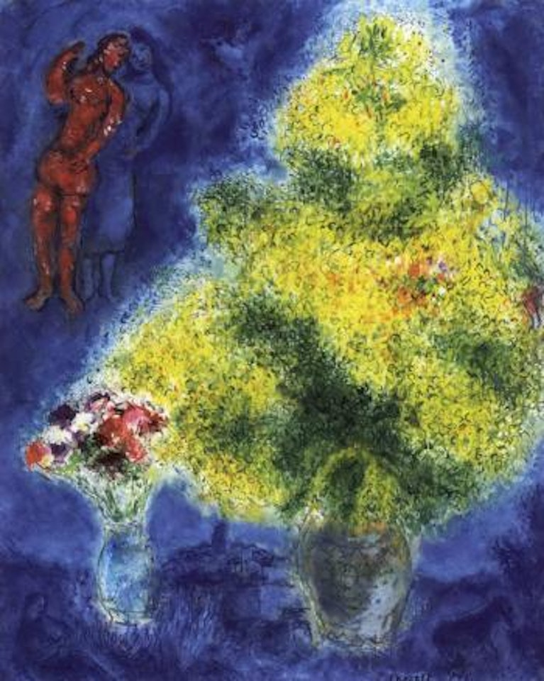 Grand bouquet de mimosas by Marc Chagall