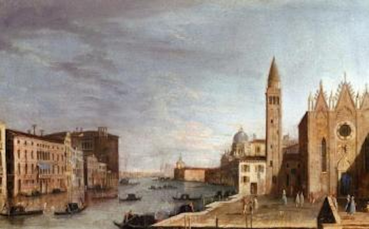 Grand Canal, Venice, looking east towards the Dogana by Apollonio Domenichini