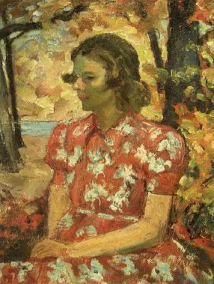 Flowered dress by Walter Emerson Baum