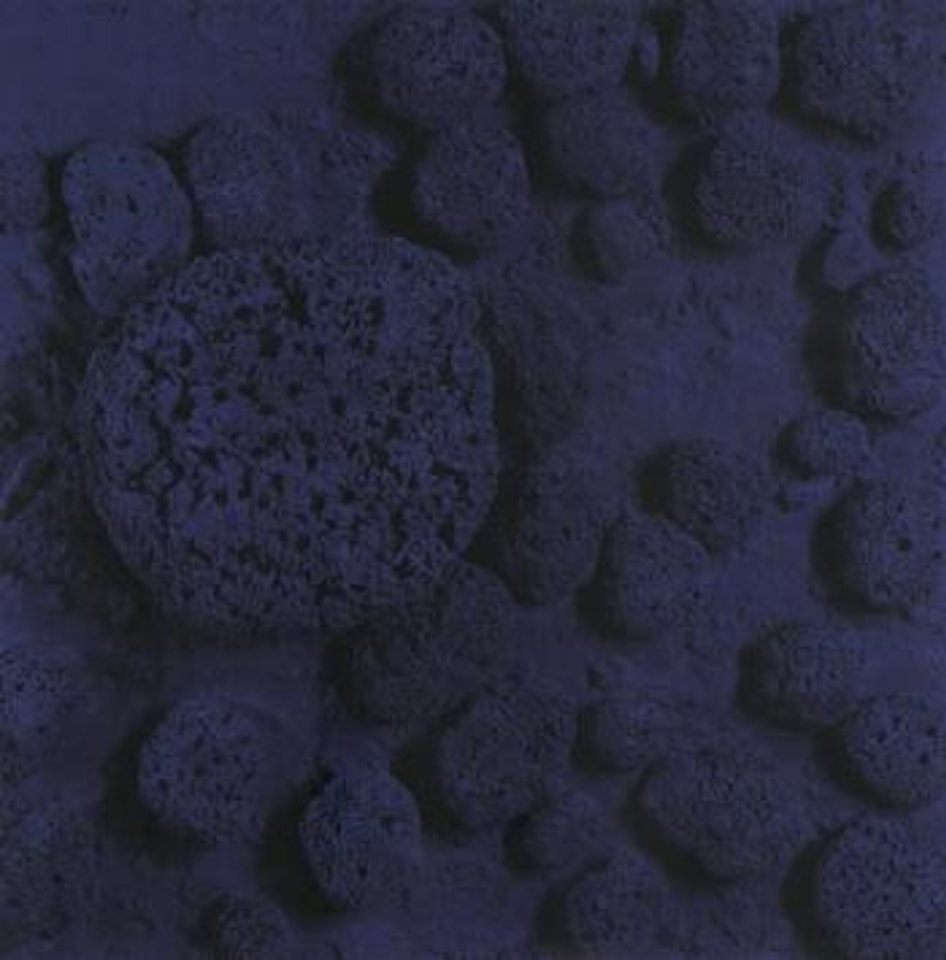 Re 29 blue sponge relief by Yves Klein