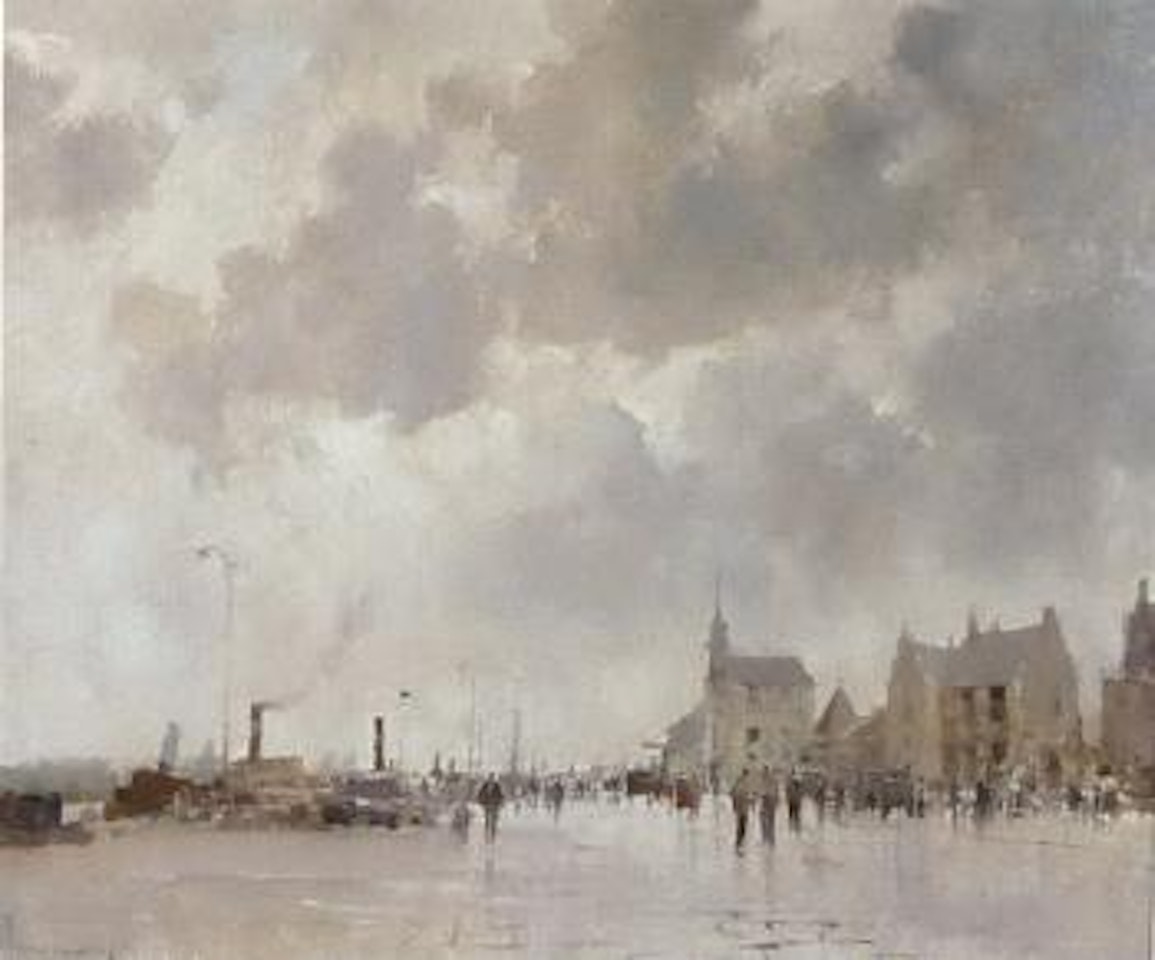 Wet day Dordrecht by Edward Seago
