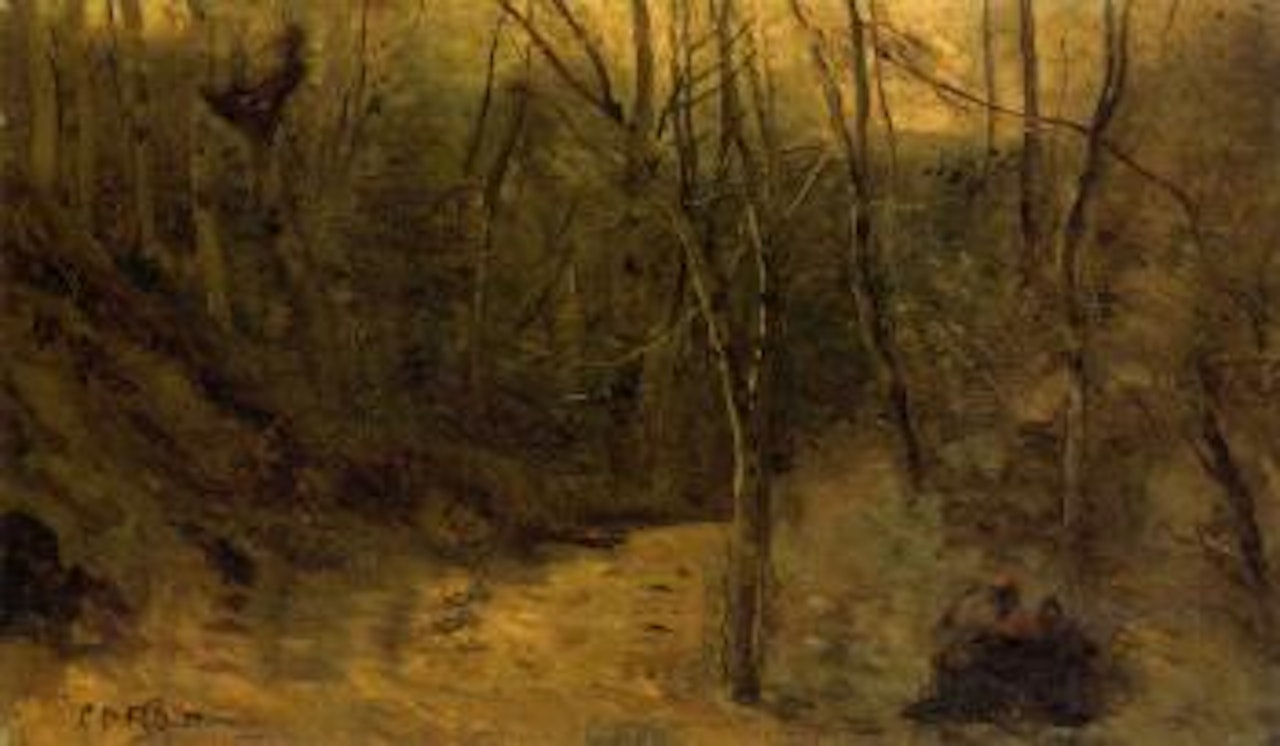 Paysans dans la foret by Jean Baptiste Camille Corot
