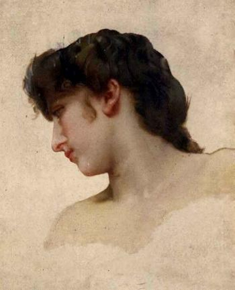 Etude de tete de femme blonde de profil by William-Adolphe Bouguereau