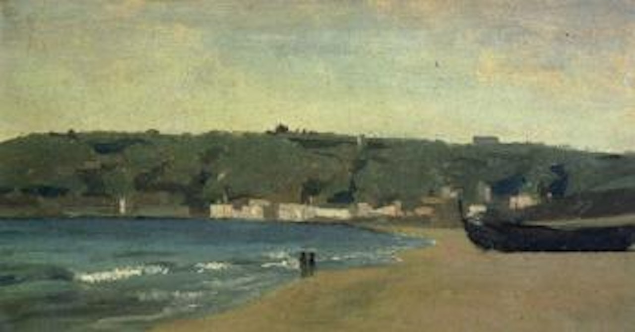 Plage a Trouville by Jean Baptiste Camille Corot