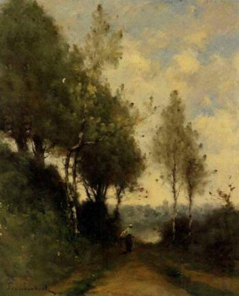 Paysanne sur chemin by Paul Désiré Trouillebert