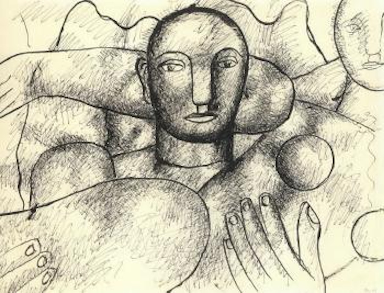 Etude pour les acrobates by Fernand Leger
