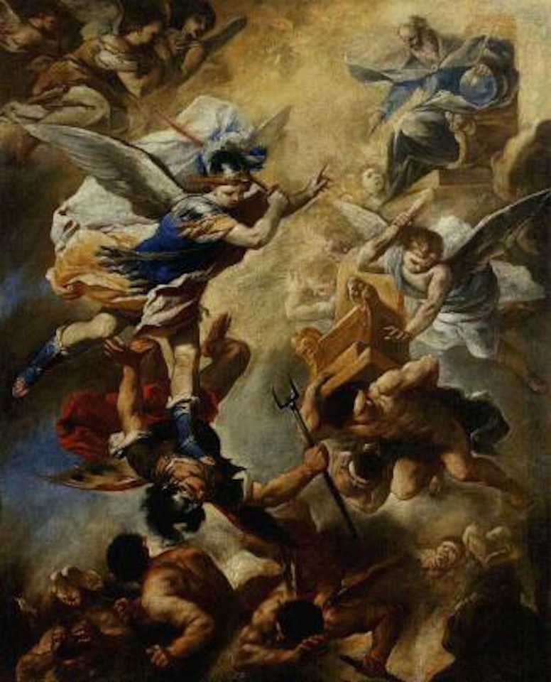 Saint Michael and the rebellious angels by Circle of Luca Giordano
