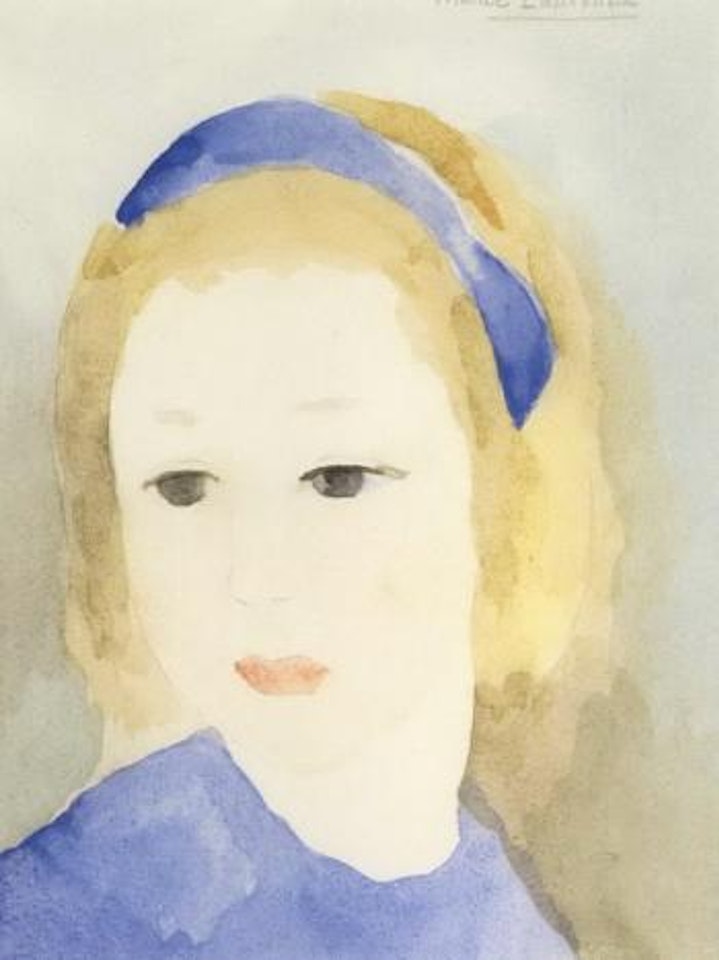 Jeune fille rousse en bleu by Marie Laurencin