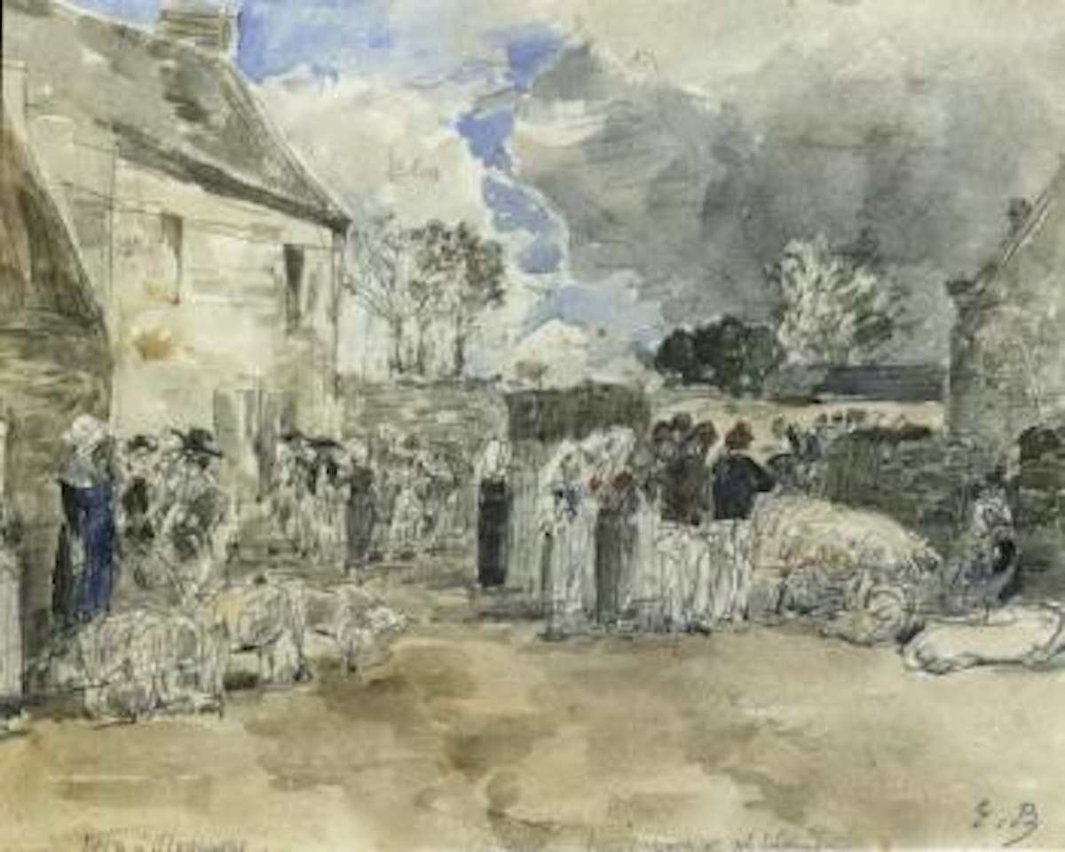 Foire a Plougastel by Eugène Boudin