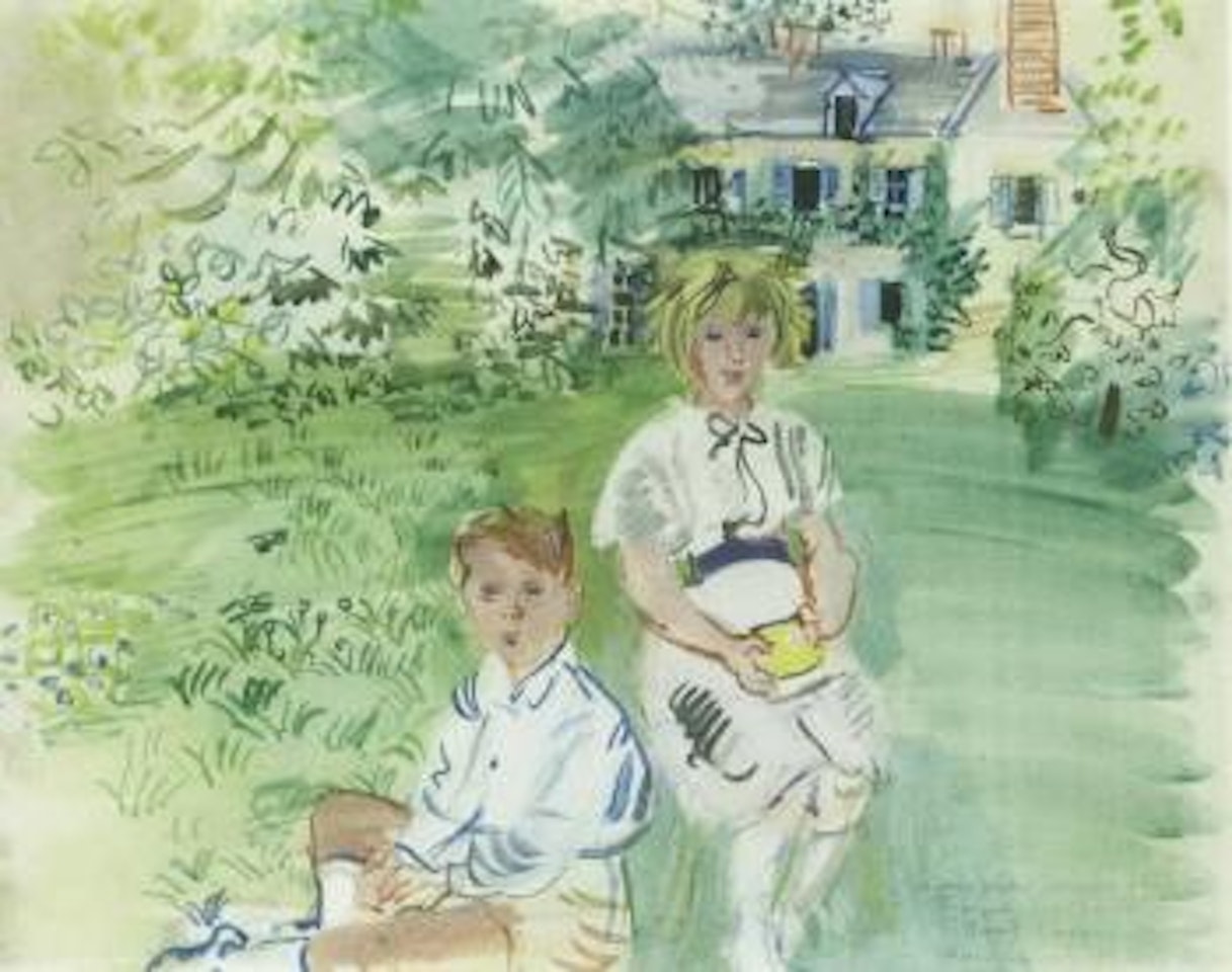 Enfants dans le parc a Hardancourt by Raoul Dufy