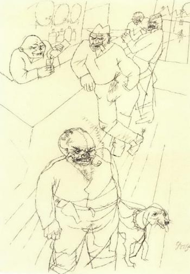 Gold diggers' bar by George Grosz