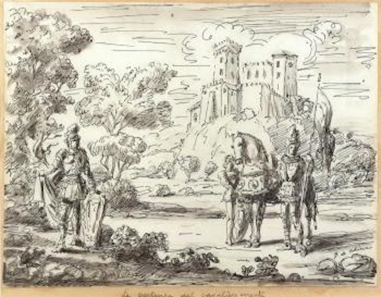 Knight leaving the town by Giorgio de Chirico