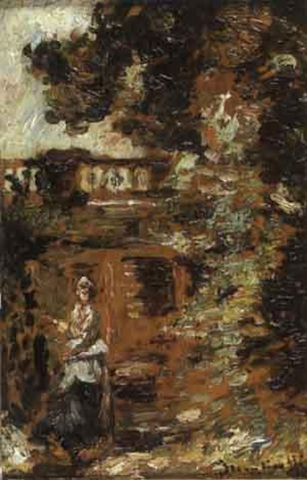 La terrasse by Adolphe Monticelli
