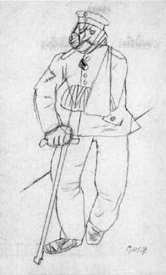 Wounded veteran by George Grosz