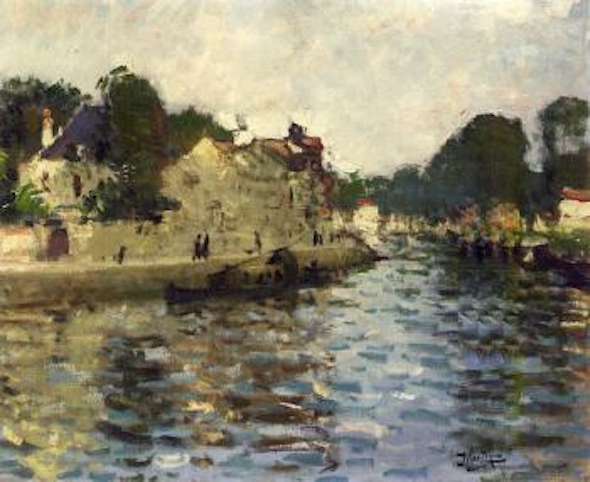 Bord de Seine by Pierre Eugène Montezin