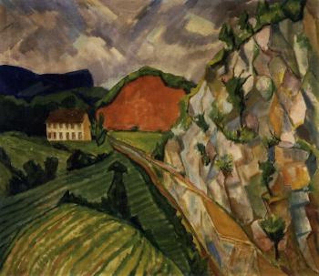 Roter Steinbruch - Red quarry by Erich Heckel