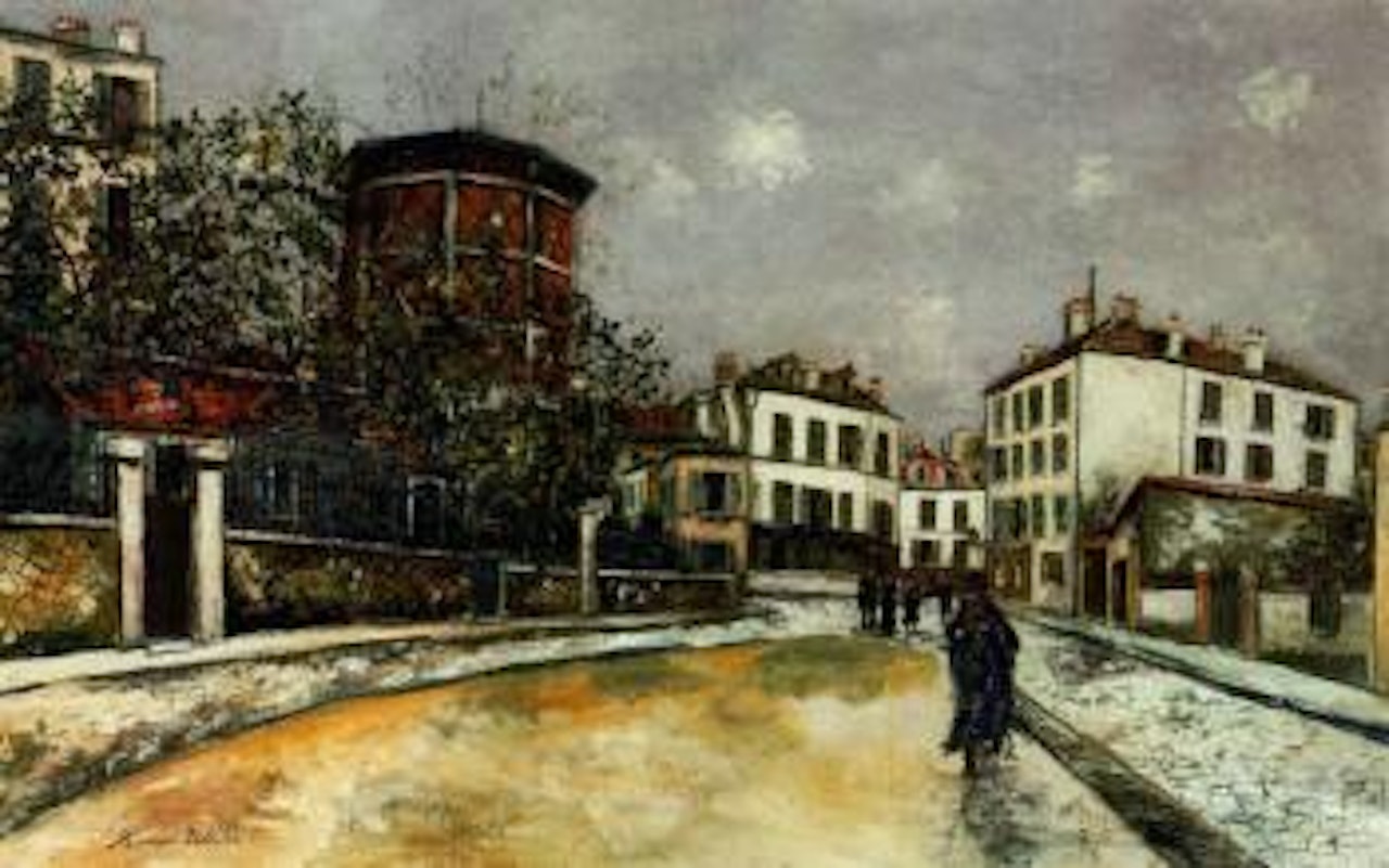 Ancien reservoir de Montmartre, Place Jean-Baptiste Clement by Maurice Utrillo