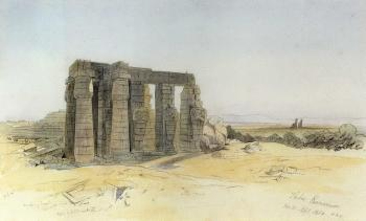 Ramesseum, Thebes by Edward Lear