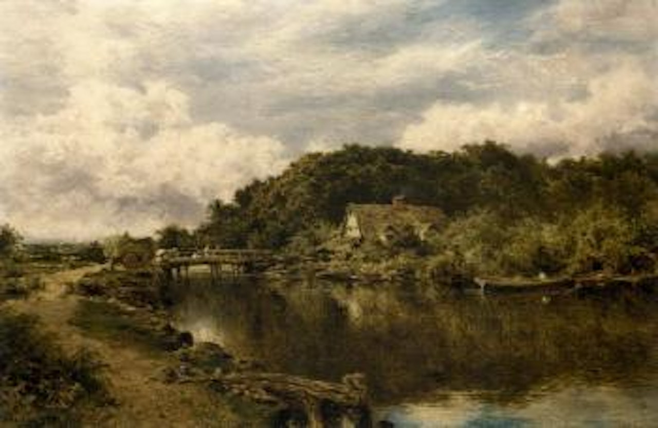 On the Sout near Flatford Mill, Suffolk by Benjamin Williams Leader