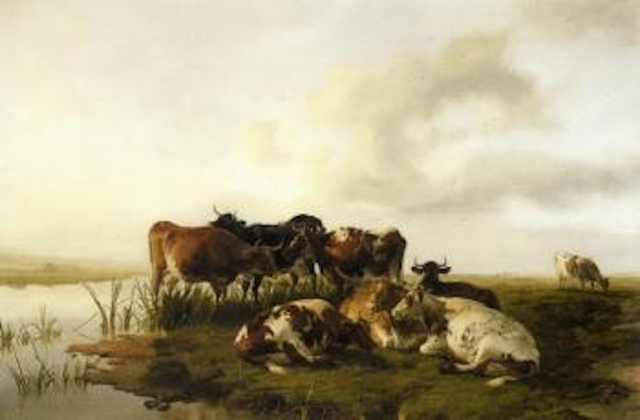 Lowland herd by Thomas Sidney Cooper