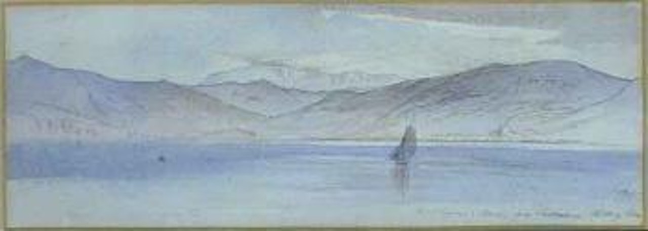 St Erenzo and Lerici from Palmaria by Edward Lear