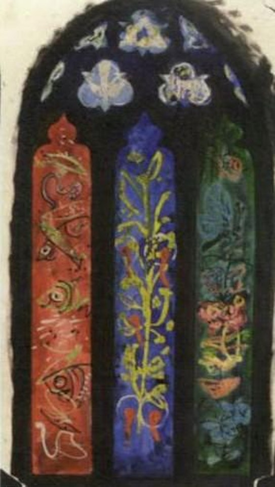 Study for the East window at Nettlebed Church, Oxon by John Piper