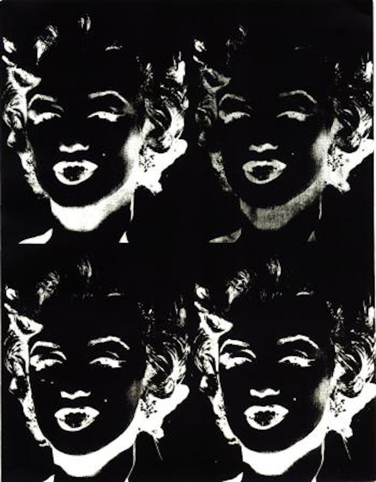 Four Marilyns - reversal series by Andy Warhol