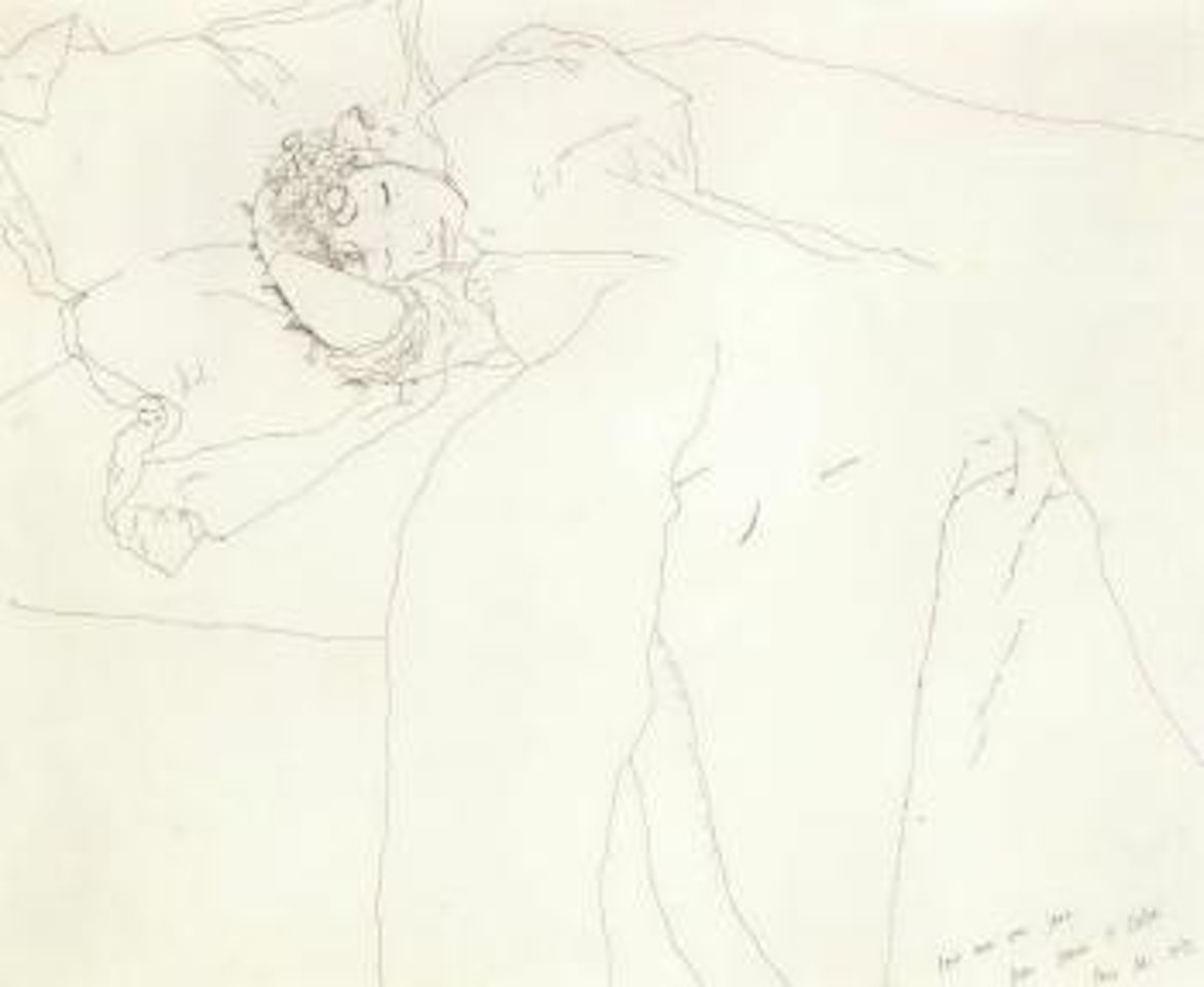 Celia sleeping by David Hockney