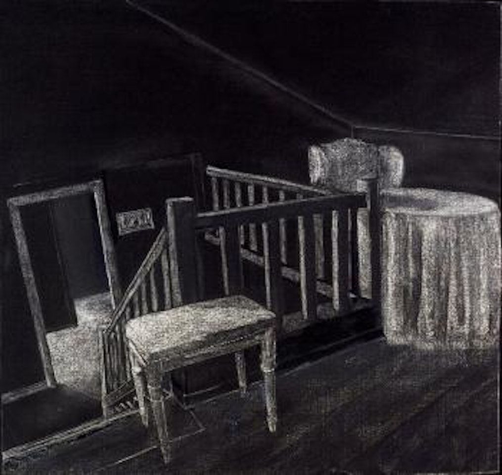 Raincoat drawing - attic of my family by Juan Muñoz