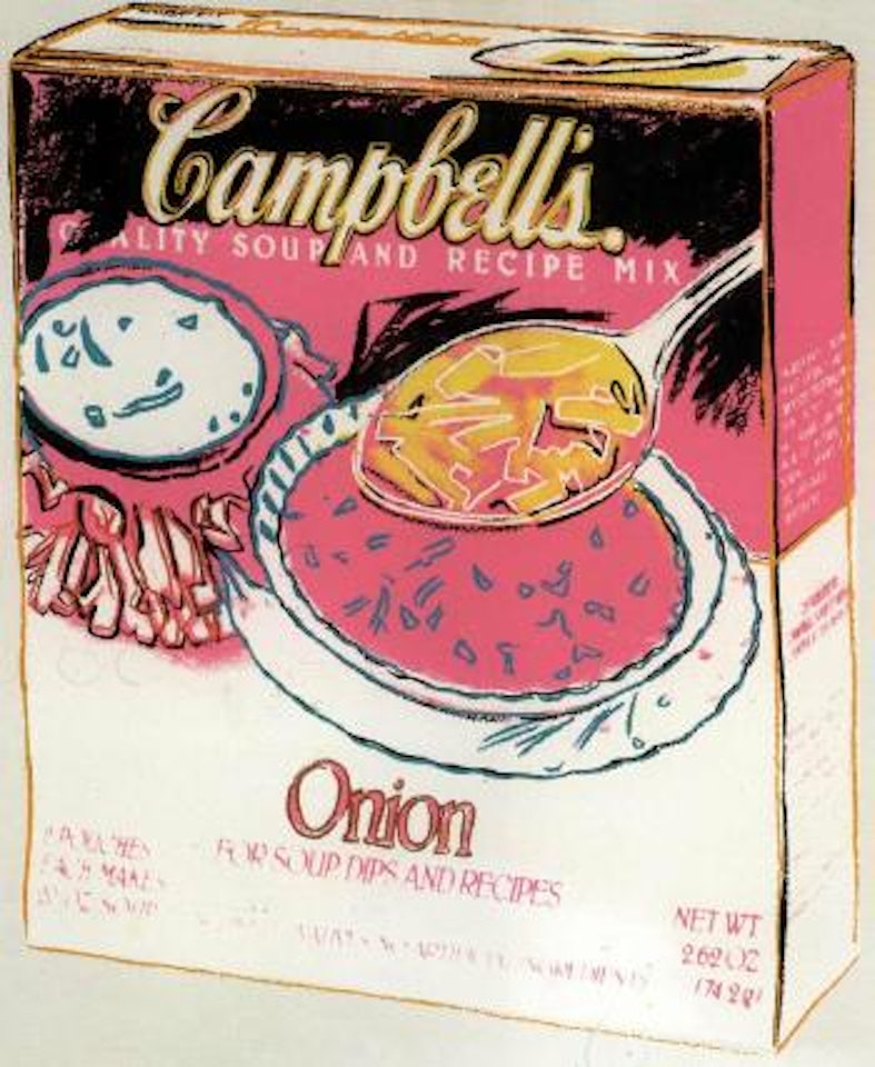 Campbell's onion soup box by Andy Warhol