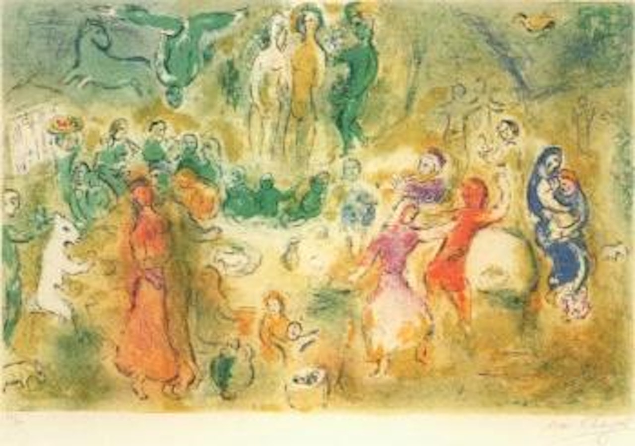 Festin nuptial dans la grotte des nymphes by Marc Chagall
