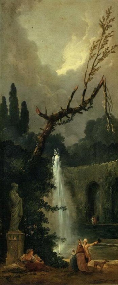 Le jet d'eau by Hubert Robert