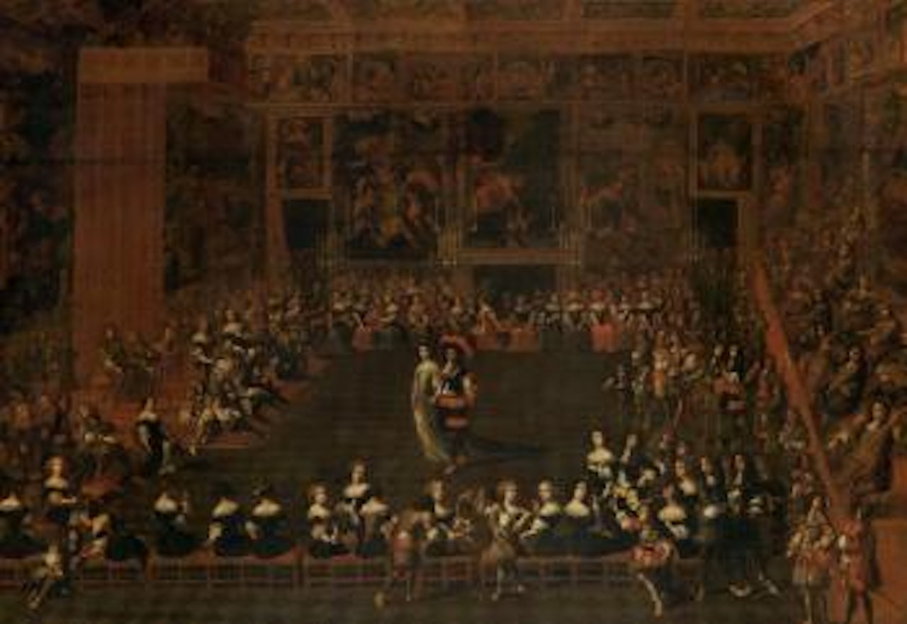 Opening of a ball in a palatial assembly room by Flemish School