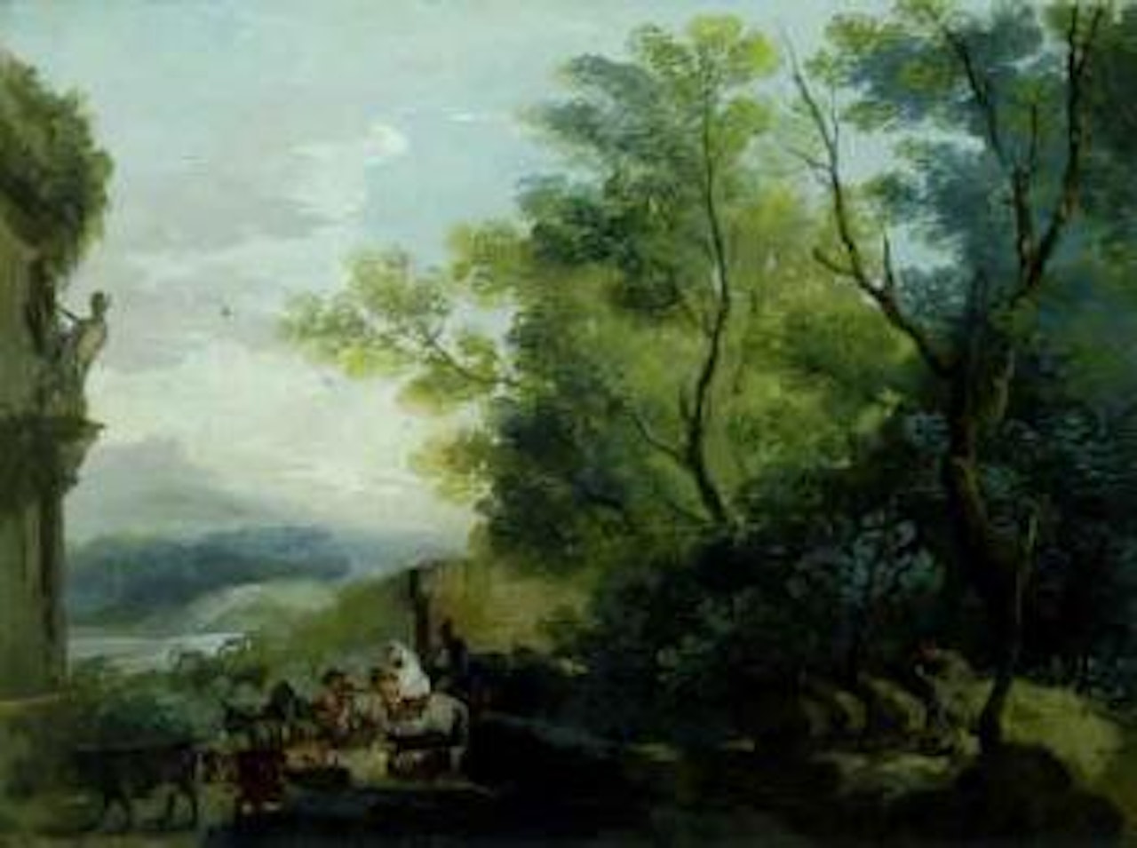 Travellers in the wood by Giuseppe Bernardino Bison