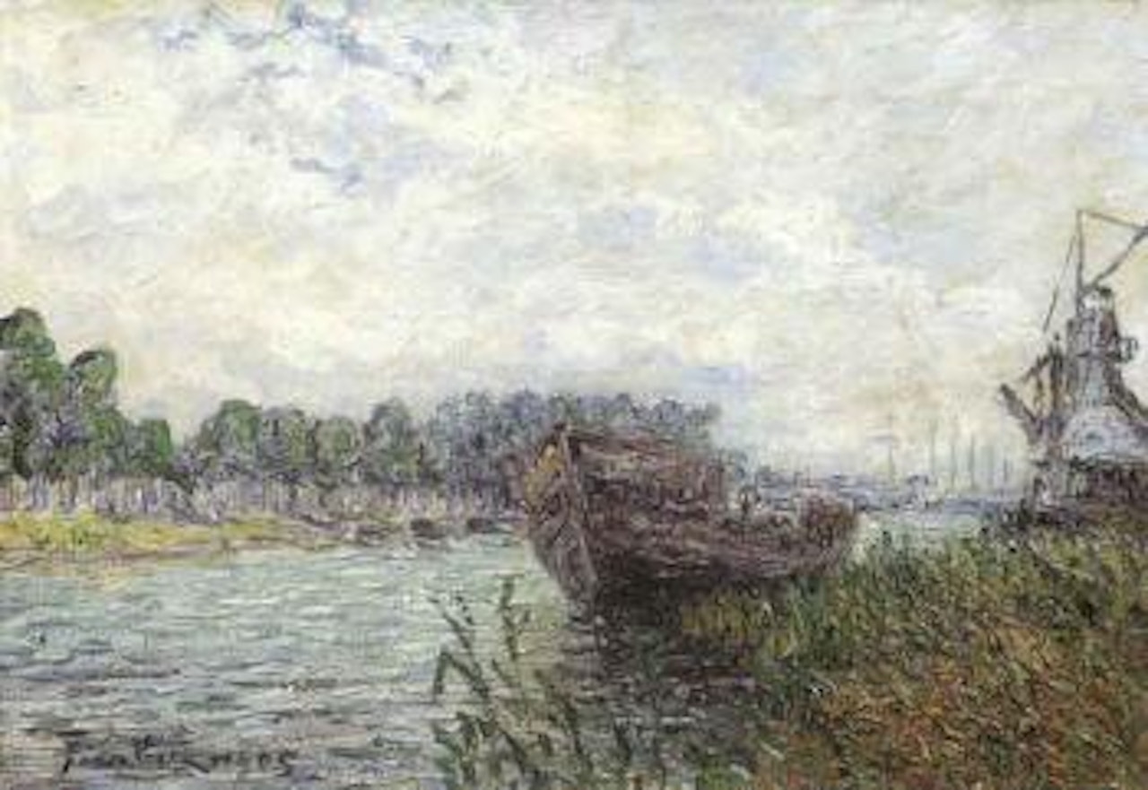 Canal a Ouistreham, temps gris by Francis Picabia