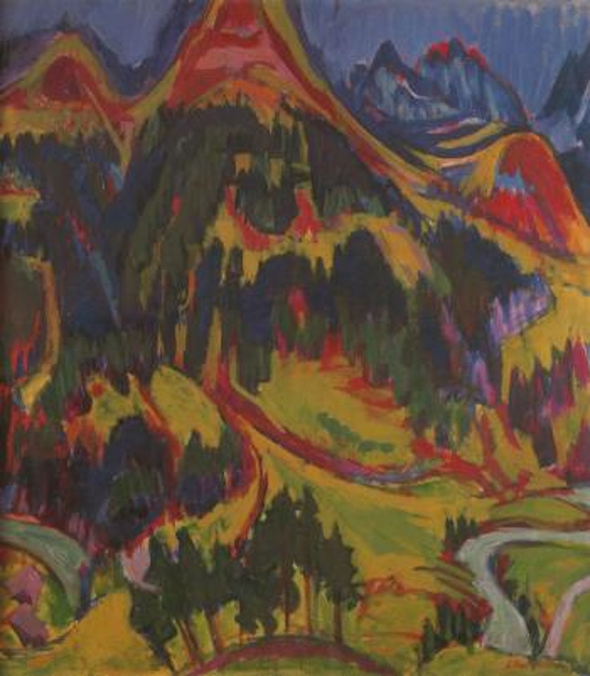 Extensive landscape by Albert Müller