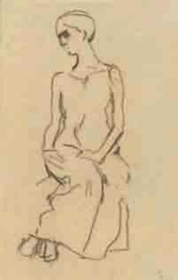 Two studies of figures by Ferdinand Hodler
