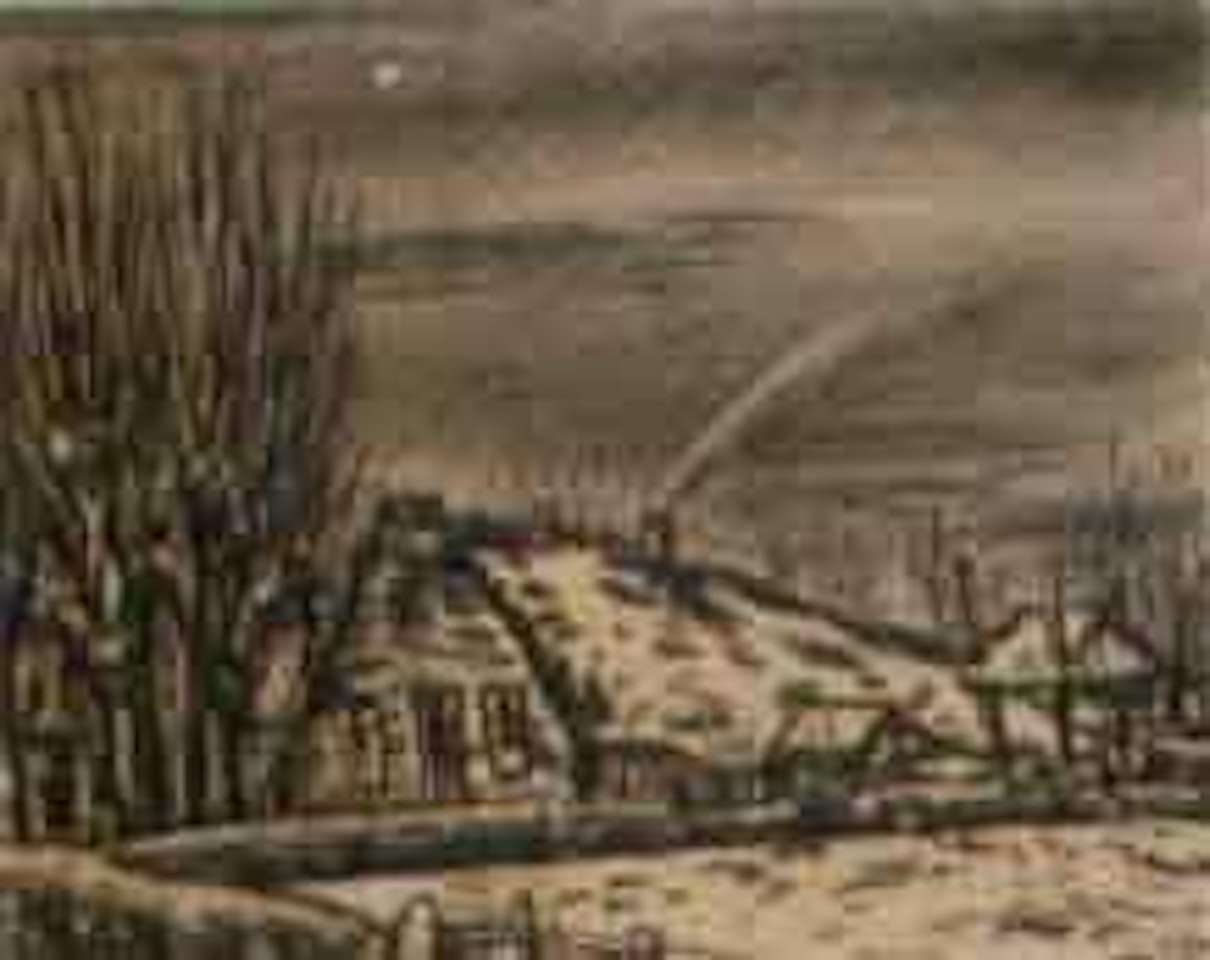 A farm in winter by Leo Gestel