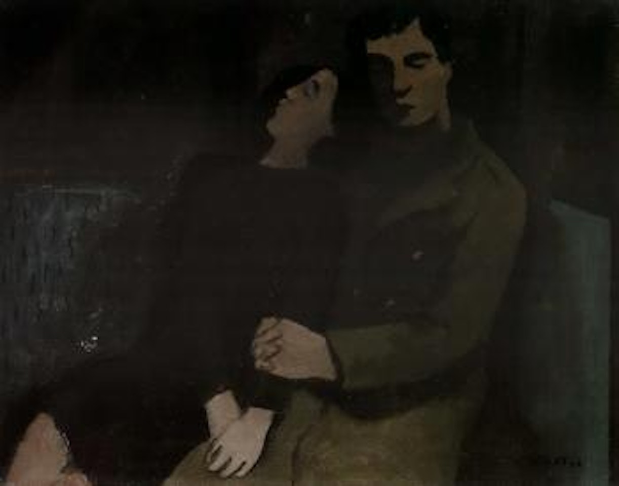 Soldier and girl sleeping by William Scott