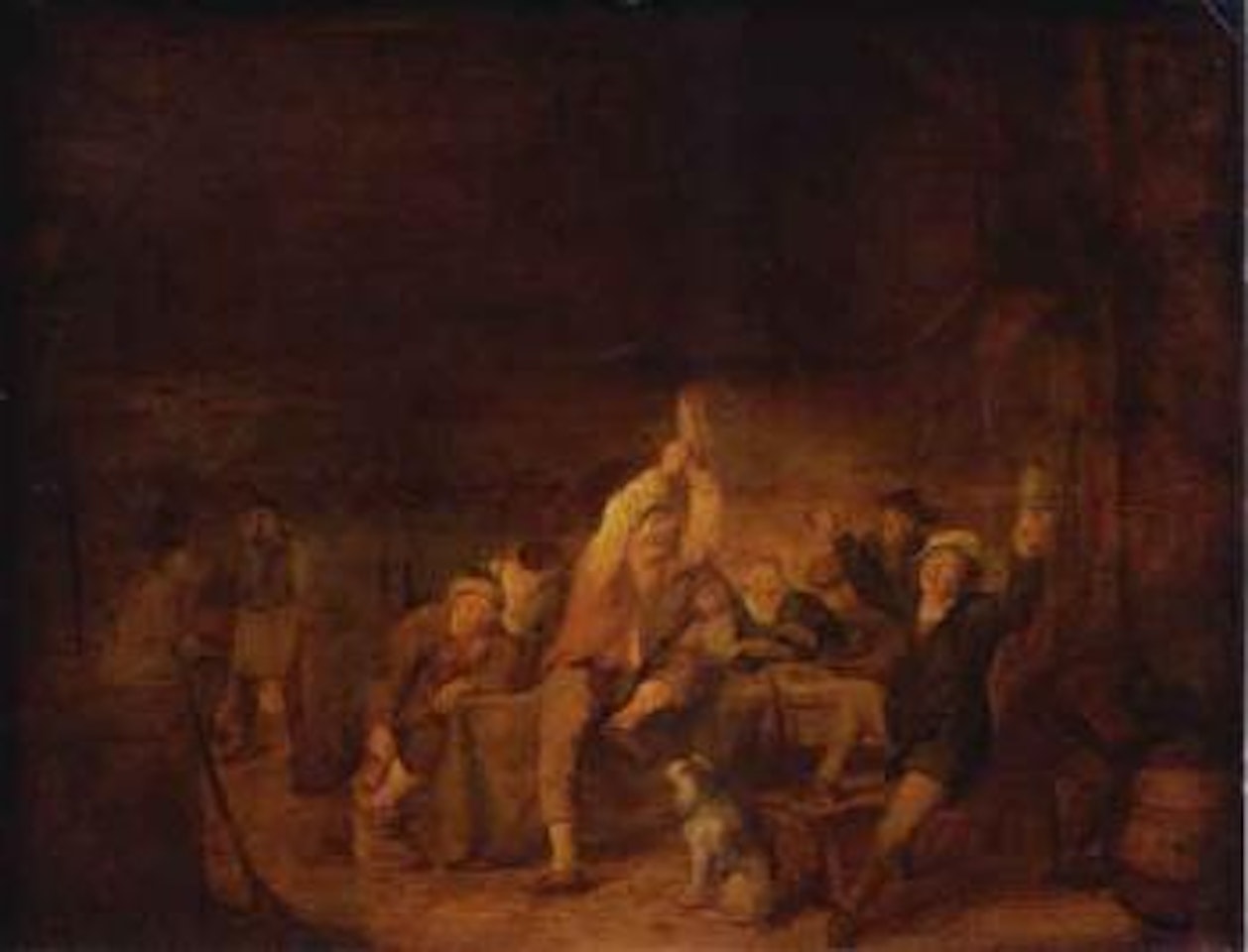 Interior of a tavern with revellers by Jan Miense Molenaer