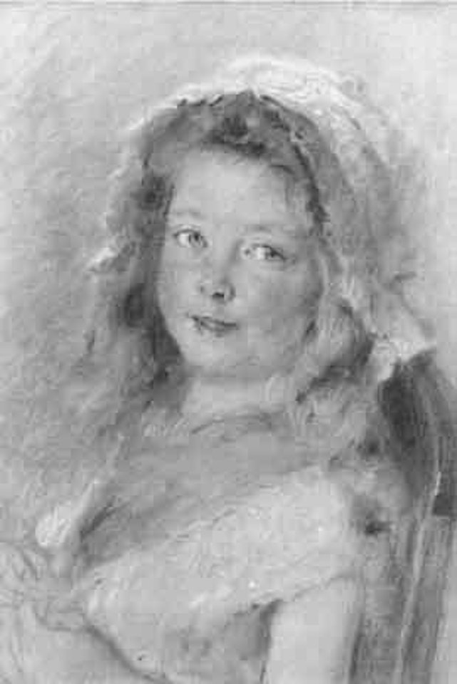 Portrait of the artist daughter by Konstantin Makovsky