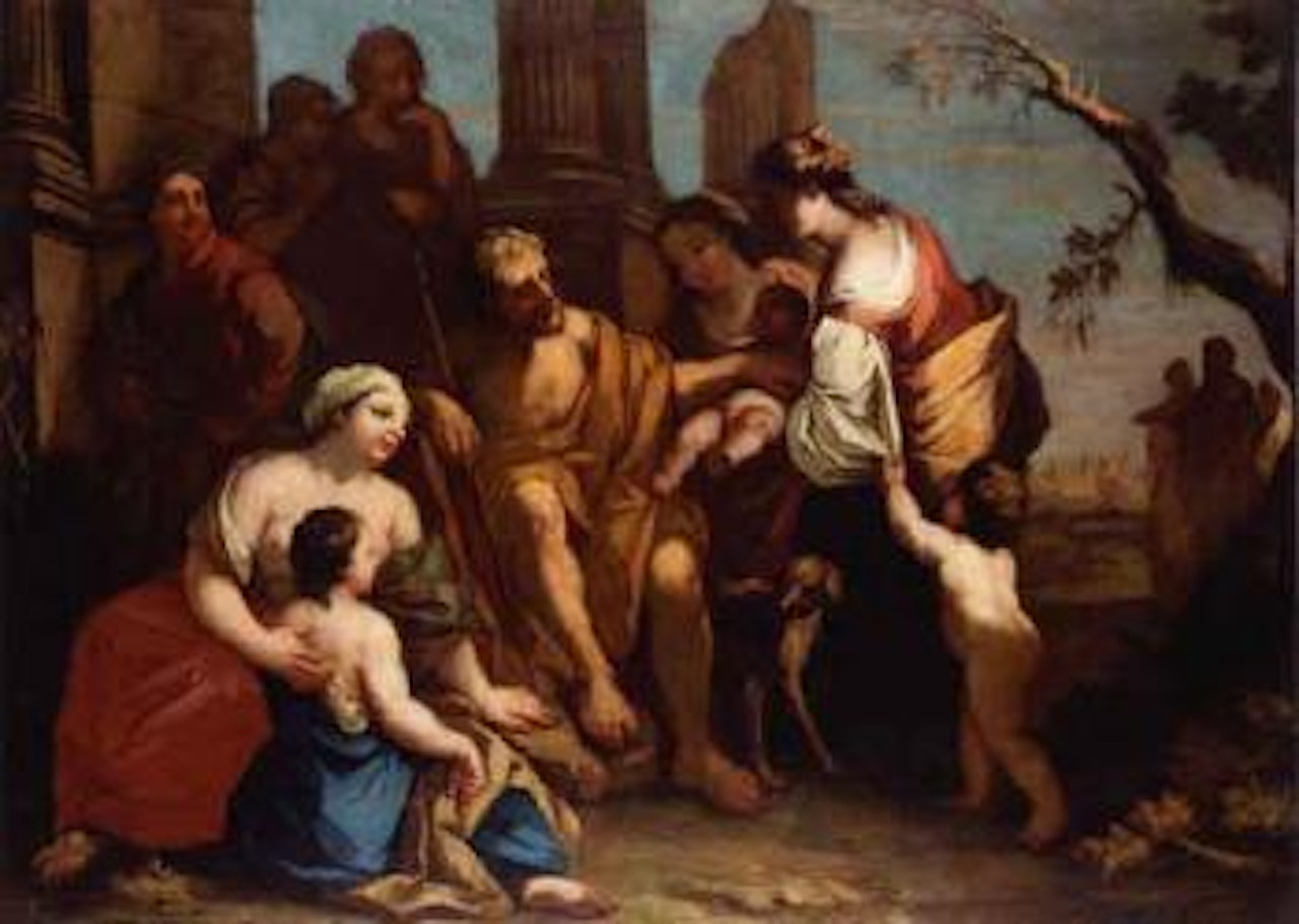 Narcissus and the Tiresias with a nymph by Venetian School