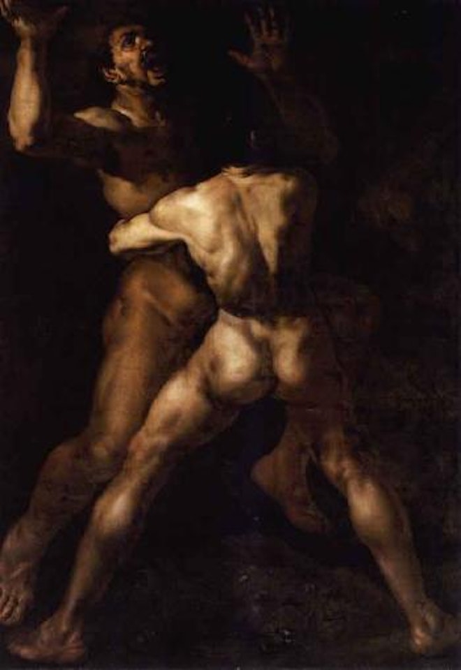 Hercules and Antaeus by Neapolitan School
